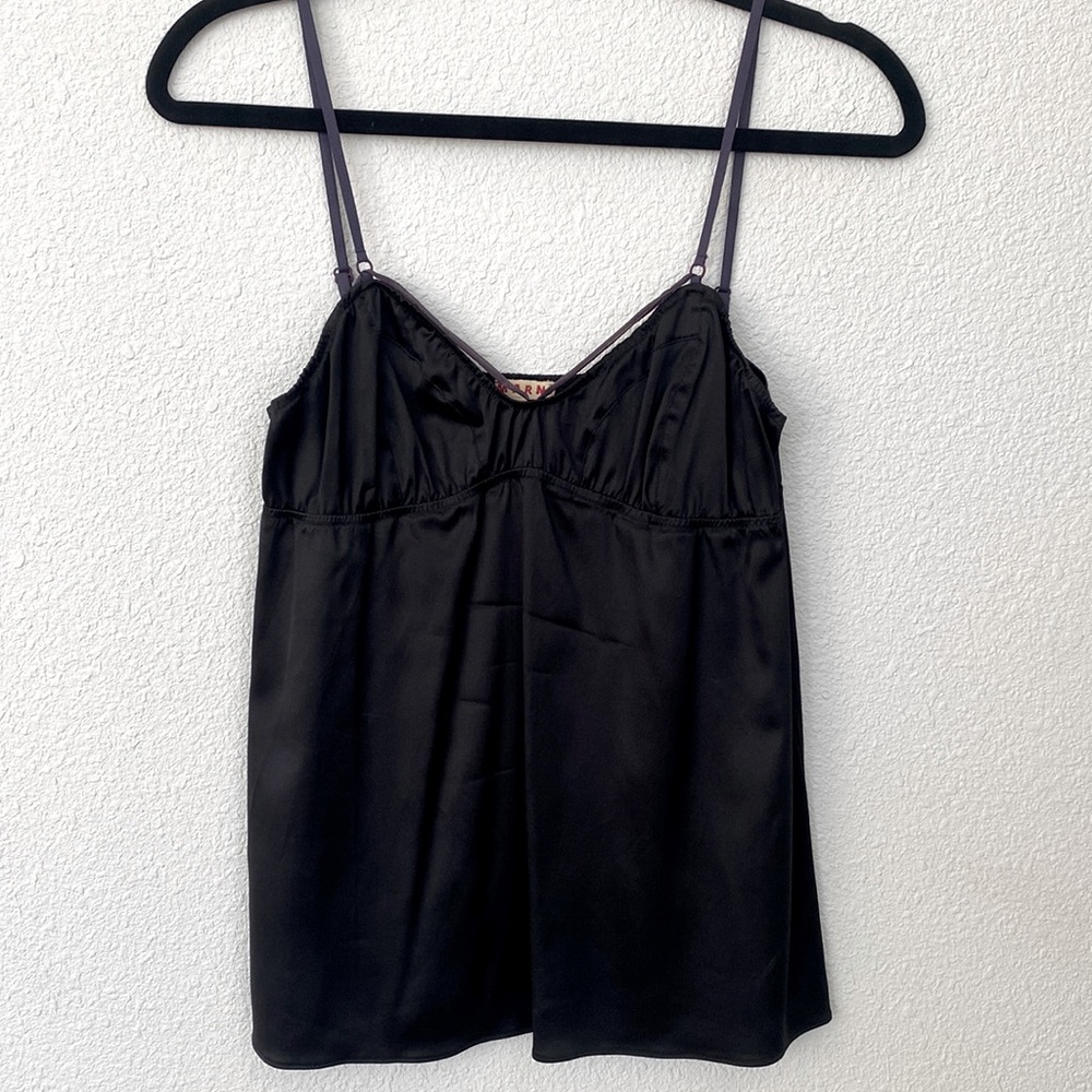 Marni Black Silk Tank Top